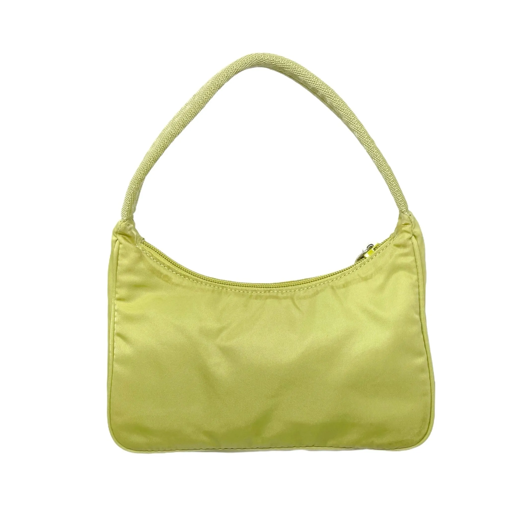 Prada Lime Green Nylon Shoulder Bag